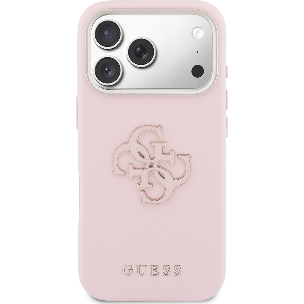 Etui Guess FW Resin Logo do iPhone 17 Pro Max, różowe